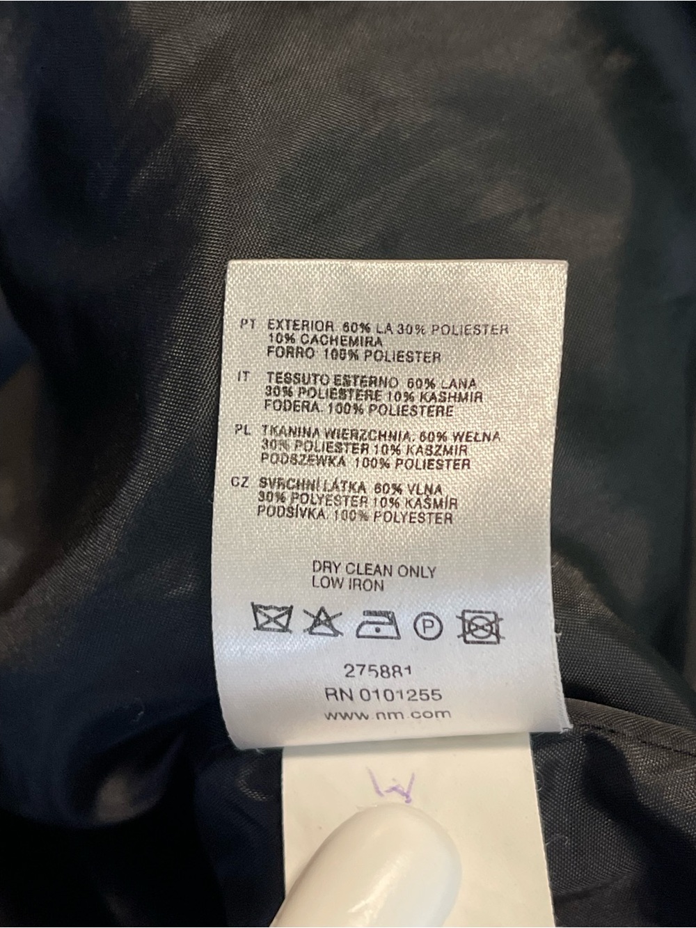 Vintage H&M Coat Overcoat Gray Size 12 Wool Cashmere Dark Academia Minimalist - Picture 15 of 16